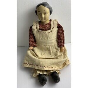 Primitive Greiner Style Prairie Doll Reproduction 1990’s 20” Tall Folk Art Doll